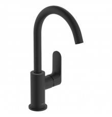 Hansgrohe Rebris S Смеситель для раковины 210, на 1 отв., с поворотным изливом, с донным клапаном, цвет: черный матовый	. 72536670