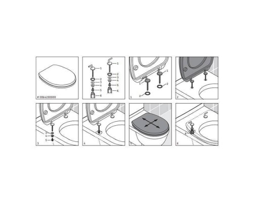 Duravit Architec Крышка для унитаза, петли: нерж. сталь, съемное, без микролифта. цвет: белый. 0062810000