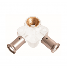 Водорозетка угловая ВР, ПВДФ пресс (белая), 20x1/2 x20 (40 мм), HENCO 3PKW-200420