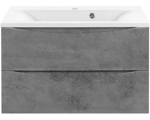 Тумба с раковиной Vincea Mia 75, бетон, раковина VCB-3M750W 75 см, белая