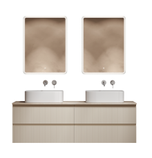 Мебель для ванной комнаты Sancos Snob R 160, beige soft, столешница бежевая TT160A2, раковина CN6052