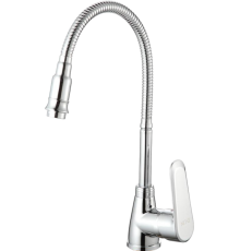Смеситель для кухни D-lin D150362-Q с гибким изливом, хром
