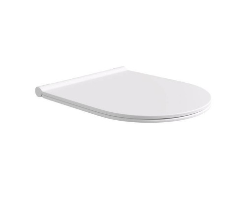 Alice Unica Сиденье с крышкой для унитаза Form/Unica, тонкое, с микролифтом, цвет: белый матовый/хром. MC2209ES