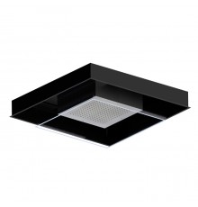 Newform Head Showers Верхний душ 74x74см, потолочный, скрытый, хромотерапия, цвет: brushed steel / черный. 688.46.093