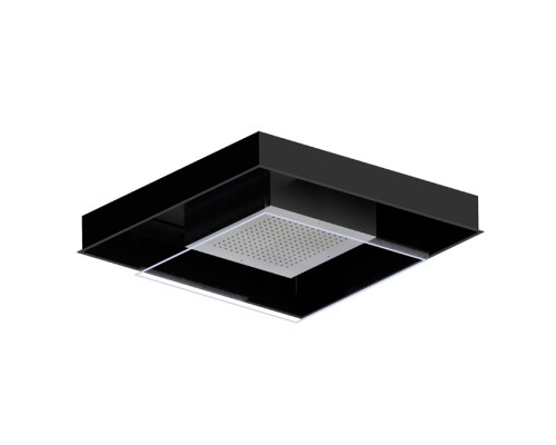 Newform Head Showers Верхний душ 74x74см, потолочный, скрытый, хромотерапия, цвет: brushed steel / черный. 688.46.093 Newform Head Showers Верхний душ 74x74см, потолочный, скрытый, хромотерапия, цвет: brushed steel / черный. 688.46.093