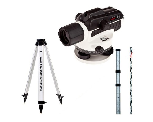Нивелир оптический ADA Ruber-X32 + Рейка ADA STAFF 3 + Штатив ADA Light S