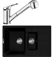 Комплект Мойка кухонная Lava D4.LAV lava + Смеситель SG03 CR chrome