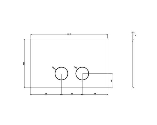 Gessi Клавиша смыва для унитаза, двойная, для систем инсталляций Geberit Sigma8 и Sigma12, цвет: черный матовый. 54611#299 Gessi Клавиша смыва для унитаза, двойная, для систем инсталляций Geberit Sigma8 и Sigma12, цвет: черный матовый. 54611#299