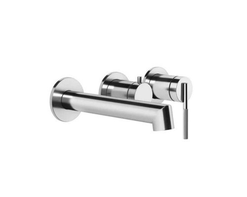 Gessi Ingranaggio Встраиваемый однорычажный смеситель на 2 выхода с перекл. и изливом, внешняя часть, цвет: хром. 63542#031