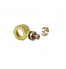 Резьбовое соединение SR Rubinetterie для многослойной трубы 16х3/4 Е Золото E383-2000D0F0