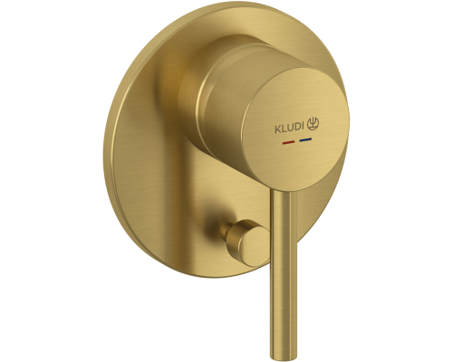 Смеситель для ванны с душем Kludi Bozz 38716N076 С ВНУТРЕННЕЙ ЧАСТЬЮ 38624N, брашированное золото