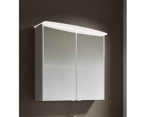 AQ NER0408 Neringa Шкаф зеркальный, с двумя дверьми, светод. подсв., сенс выкл.,бел. 800х760х170 мм NER0408