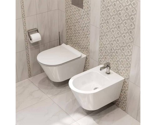 Kerama Marazzi Plaza Modern Биде подвесное, с 1 отв., цвет: белое глянцевое. PLM.bidet.02 Kerama Marazzi Plaza Modern Биде подвесное, с 1 отв., цвет: белое глянцевое. PLM.bidet.02