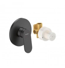 Duravit Wave Смеситель для душа, настенный, цвет: черный матовый. WA4210007C46