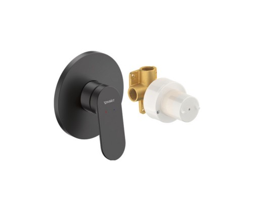 Duravit Wave Смеситель для душа, настенный, цвет: черный матовый. WA4210007C46