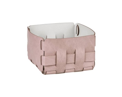 ADJ Корзинка Mini Bottega, 19x19xH13 см., цвет: пепельная роза/устричный. 1019.07/02