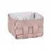 ADJ Корзинка Mini Bottega, 19x19xH13 см., цвет: пепельная роза/устричный. 1019.07/02