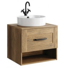 AQ CRF0106DB Craft Тумба под умывальник с одним ящиком, подвесная 600х500х480 мм, дуб балтийский CRF0106DB