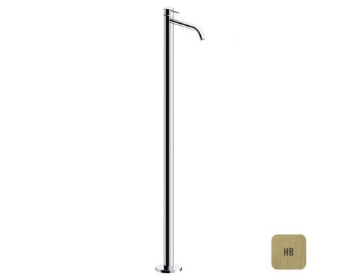 Almar Mixers Смеситель для раковины, напольный, без донного клапана, цвет: латунь брашированная PVD. E214007.HB