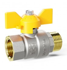 Кран шаровой латунный LD Pride 47.15.B-Н.Б 1/2  (Бабочка), газ. LD47
