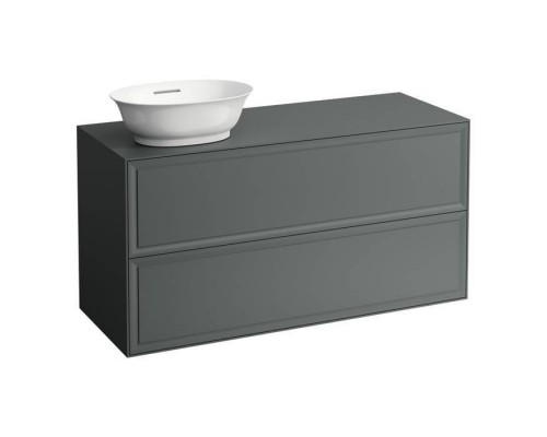 Laufen New Classic Тумба с раковиной, SX, 117.5х45.5х60см, 2 ящика, подвесная, цвет: серый. 8.1285.2.400.112.1, 4.0608.3.085.627.1 Laufen New Classic Тумба с раковиной, SX, 117.5х45.5х60см, 2 ящика, подвесная, цвет: серый. 8.1285.2.400.112.1, 4.0608.3.085.627.1