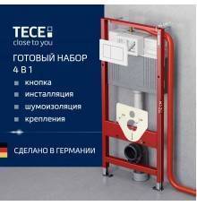 Система инсталляции для унитазов TECE Base 9400413 4 в 1 с кнопкой смыва