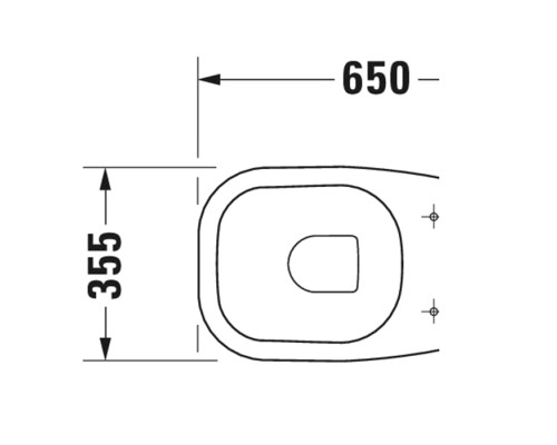 Duravit D-Code Унитаз моноблок 35х65см., слив в стену, цвет: белый. 21110900002