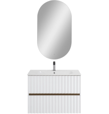 Мебель для ванной комнаты Art Max Elegant 80 подвесная, белая глянцевая