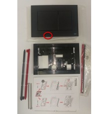 SaleTece9240407 Панель смыва, 2 объёма, 220х150х5 мм, пластик, черный матовый Sale9240407_J216