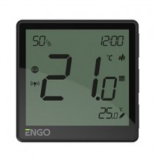 Универсальный терморегулятор, черный, с модулем Zigbee, с питанием 230, со встроенным датчиком влажности, с возможностью подключения датчика пола