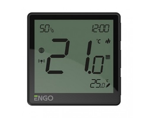 Универсальный терморегулятор, черный, с модулем Zigbee, с питанием 230, со встроенным датчиком влажности, с возможностью подключения датчика пола