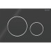 Geberit Sigma20 Клавиша для двойного смыва, круглая, цвет: черный/хром. 115.882.KM.1