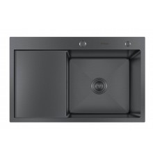 Мойка для кухни HOFFGER 7850R BLACK (Чаша справа)