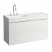 Laufen Kartell Тумба с раковиной, 118х45х60см., с 2 выдвиж. ящиками, с сифоном, с полочкой справа, цвет: белый матовый. 8.1333.2.000.108.1, 4.0764.8.033.640.1