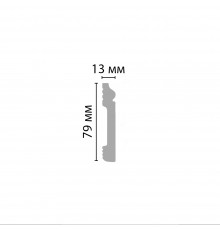 Плинтус напольный DECOMASTER D005-117ДМ (79*13*2400мм) белый матовый