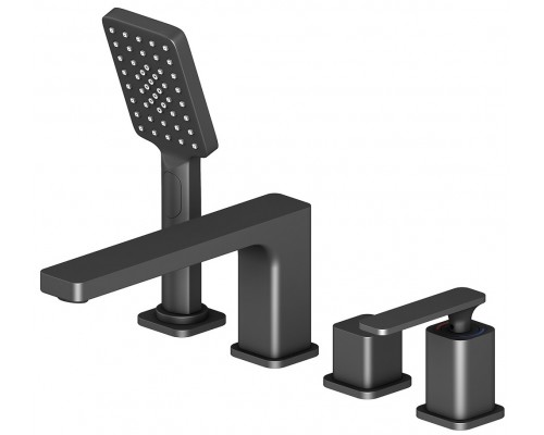 Timo 4330/03Y Torne Смеситель на борт ванны, на 4 отв., Комплект, черный 4330/03Y