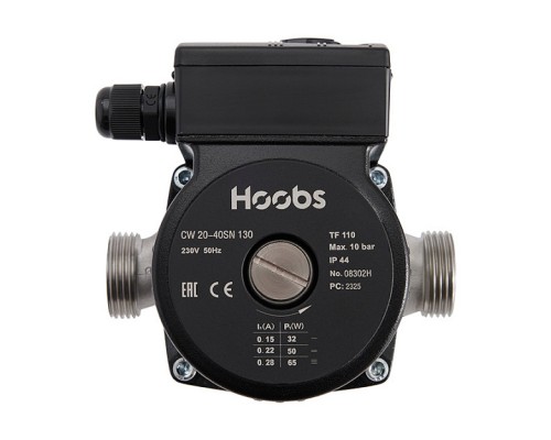 Насос циркуляционный Hoobs CW 20-40SN 130мм 65Вт 1х220В 50Гц (корпус нерж.сталь). 08302H Насос циркуляционный Hoobs CW 20-40SN 130мм 65Вт 1х220В 50Гц (корпус нерж.сталь). 08302H