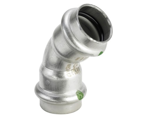 Угольник 45° Viega Sanpress Inox нержавеющая сталь 35 мм. 435813