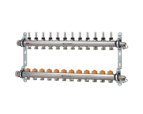 Коллектор распределительный Heimeier Dynacon Eclipse с регуляторами расхода, 12 контуров 9340-12.800