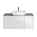 Kerama Marazzi PLAZA Modern Тумба подвесная 120x48см, 3 ящика, цвет: белый / дуб виченце. PLB.M.120.3\WHT.V
