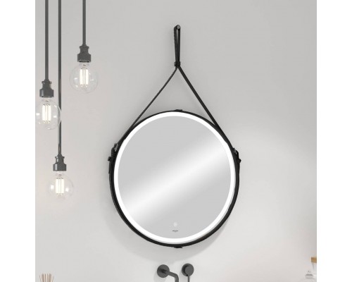 Зеркало круглое Reflection Skin RF5325SK 65 с подсветкой, ремень из натуральной кожи Зеркало круглое Reflection Skin RF5325SK 65 с подсветкой, ремень из натуральной кожи