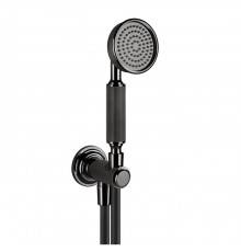 Gessi Venti20 Комплект для душа с ручным душем, шлангом 150см., держателем с подводом воды, цвет: Black Metal PVD. 65123#706