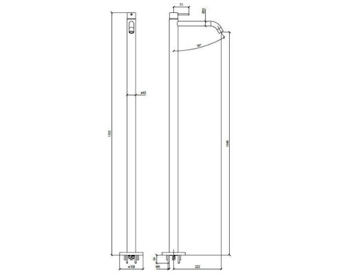 Almar Смеситель для раковины,  напольный, внешняя часть, цвет: хром. E214007.CR