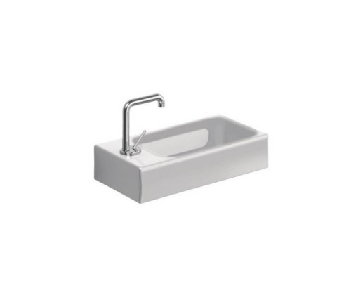 Kerasan Cento Раковина 45х25 см, 1 отв., подвесная, цвет: белый. 353701L*1 Kerasan Cento Раковина 45х25 см, 1 отв., подвесная, цвет: белый. 353701L*1