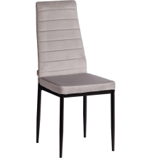 Комплект стульев TetChair Модерн Easy (mod. JSC02-1) флок light grey HLR14, ножки черные, 6 шт.