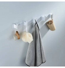 Крючки для ванной и кухни / планка с 5 крючками Shevanik SG5751C, белый