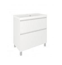 Тумба под раковину без столешницы Aqua de Marco Astra 80 напольная, глянцевая белая, с органайзером