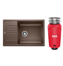 Комплект Мойка Blanco Zia XL 6S Compact 523282 кофе + Измельчитель Franke