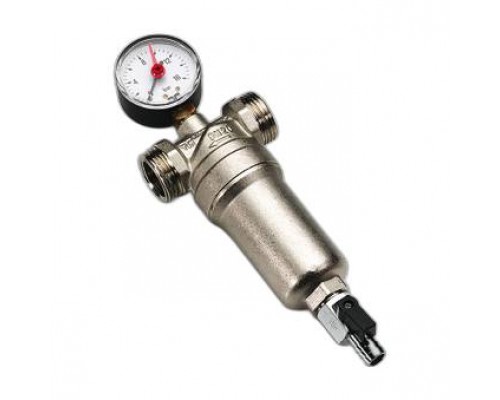 Фильтр самоочищающийся с манометром Tiemme 3/4 BP 1 HP степень фильтрации 100 µ. 3130008