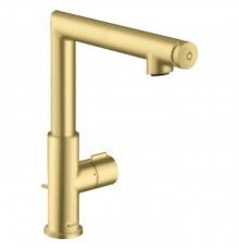 Axor Uno Смеситель для раковины 220 Select, на 1 отв., с донным клапаном, цвет: шлифованная медь. 45016950